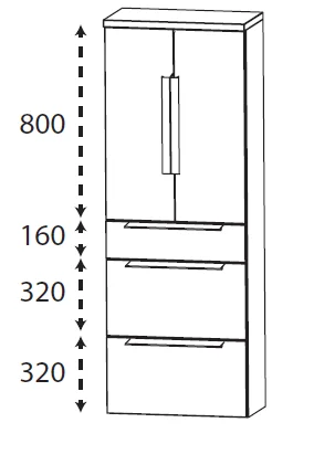 Puris Rounds Hochschrank 60 cm HNA096A7M - Ansicht 2