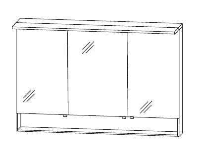 Puris Rounds Spiegelschrank 140 cm S2A5514S3 - Ansicht 2