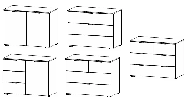Rauch Select yourJOYce Kommoden / Breite 80 cm / verschiedene Ausführungen