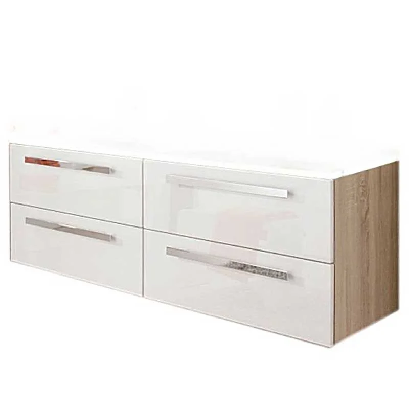 Puris Star Line Waschplatz 160 cm - für einen Doppel-Glaswaschtisch