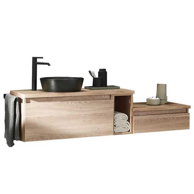 Puris Vialli Waschtisch mit Unterschrank 160 cm breit - Becken links