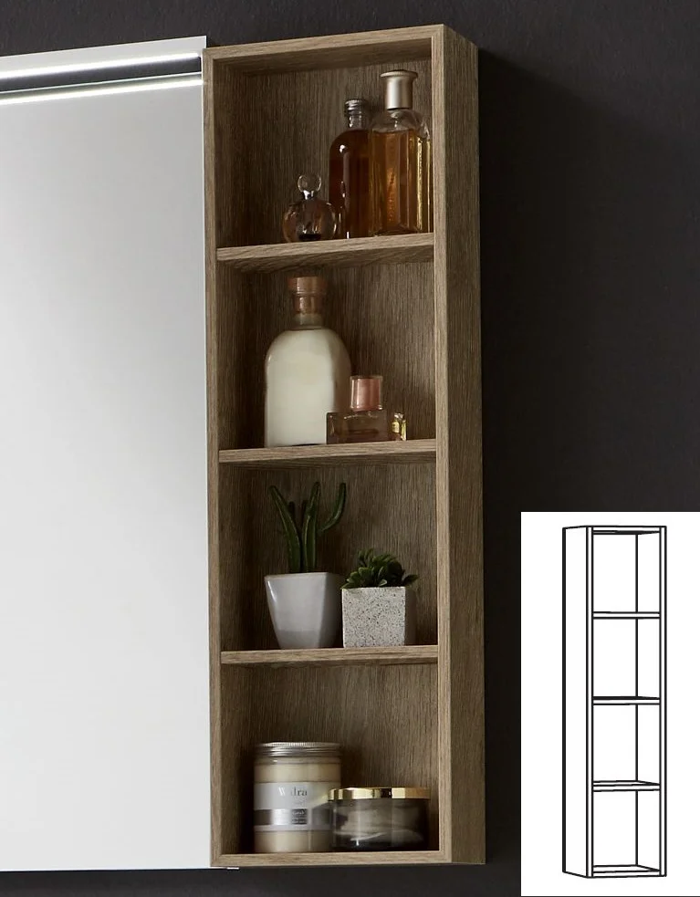 mit Regal für seitliche Montage oder freihängend, inkl. Aufhänger | Breite: 20 cm / Höhe: 68,2 cm / Tiefe: 11,6 cm - REA20 (1 Stück)