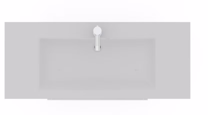 Puris Quada Mineralmarmorwaschtisch mit Unterschrank 120 cm - Weiß glanz - sofort lieferbar - Ansicht 5