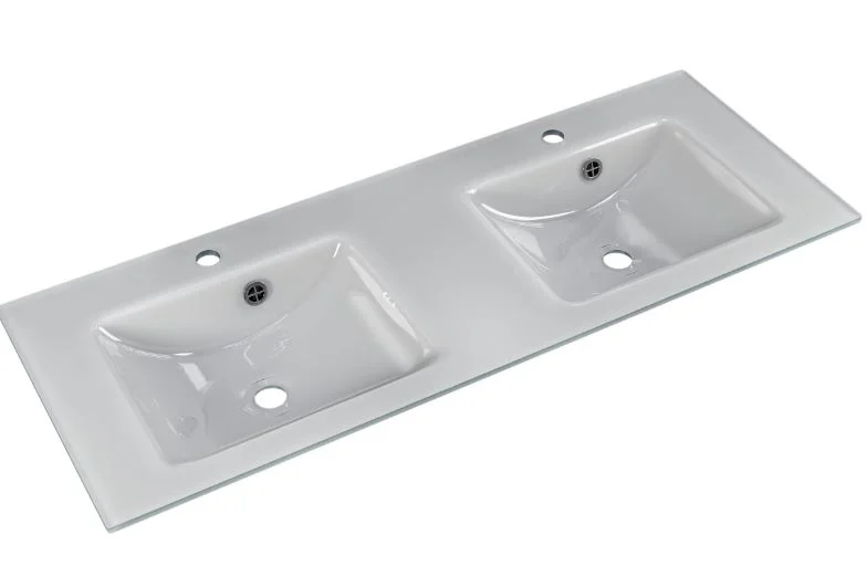 BMD015G12103 Glas-Doppelwaschtisch