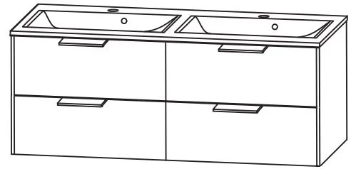 Puris D.Light Waschtischset 120 cm - mit Doppelwaschtisch - Ansicht 5