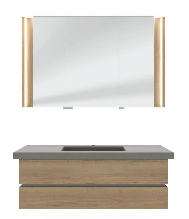 Thielemeyer Fresh Massivholz Badmöbelset Vorschlag 800081/ 800082 - 122 cm - Ansicht 2
