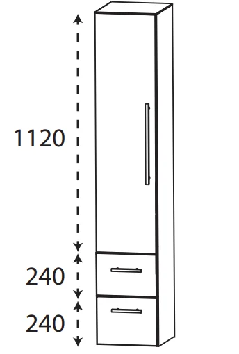 Puris Protection1 - Hochschrank HNA08304 L/R / 30 oder 40 cm