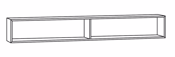 Regal SRB12-66, B: 120 cm / H: 17 cm / T: 15,6 cm
