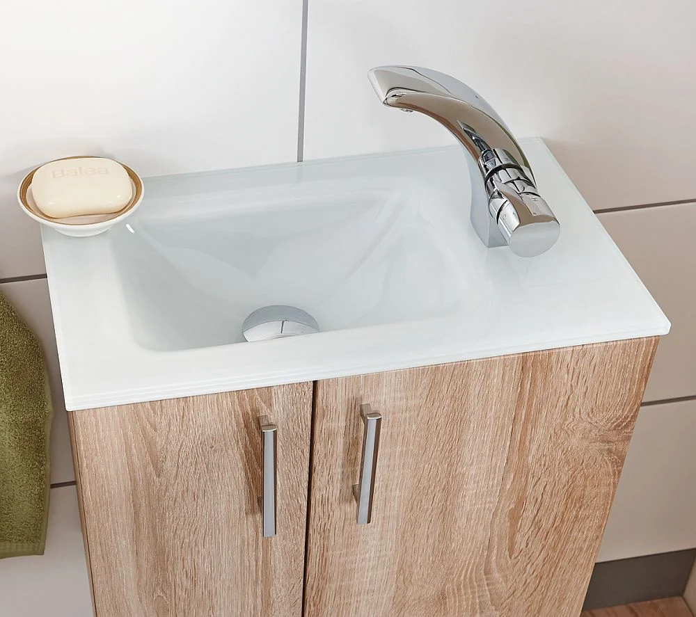 SETFG5002 mit Glaswaschtisch in Optiwhite