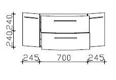 Pelipal Cassca Waschtisch-Set 121 cm - 2 Auszüge / 2 Drehtüren - Ansicht 5
