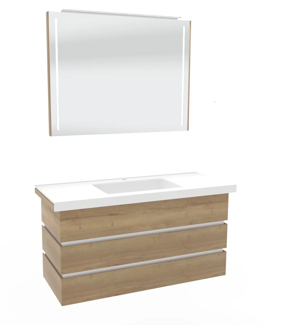 Thielemeyer Fresh Massivholz Badmöbelset 800460/801460 - Vorschlag 24 - 122 cm - Ansicht 2
