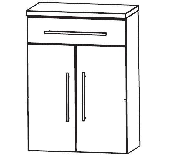 Puris Classic Line Highboard 60 cm HBA556A7M - Ansicht 2