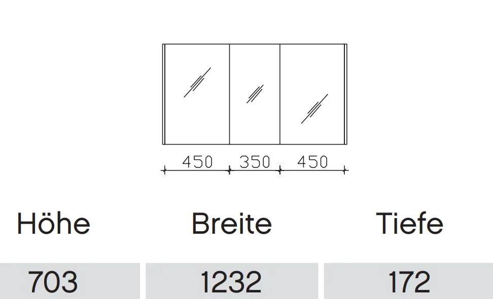 Pelipal 6040 Spiegelschrank 123 cm für Doppelwaschtisch / ohne LED-Profil SDNE00112 - Ansicht 5