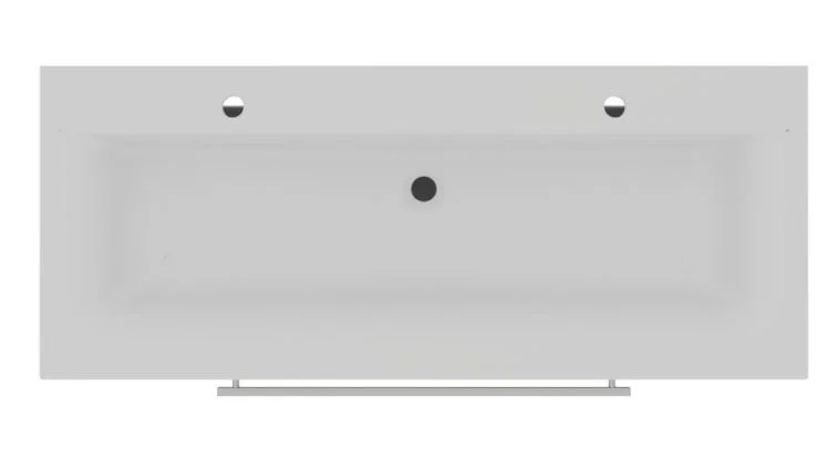 Doppel-Glaswaschtisch Optiwhite matt