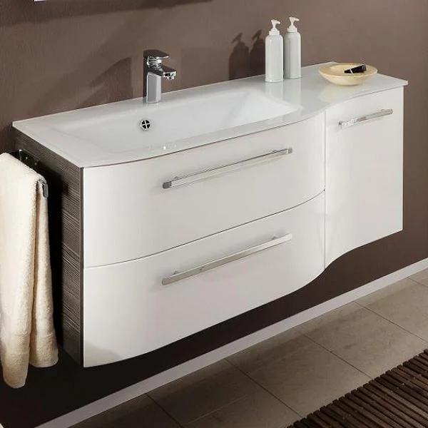 CT-WU03-1148-L-50 Waschtisch-Unterschrank, 1 Drehtür, 2 Auszüge