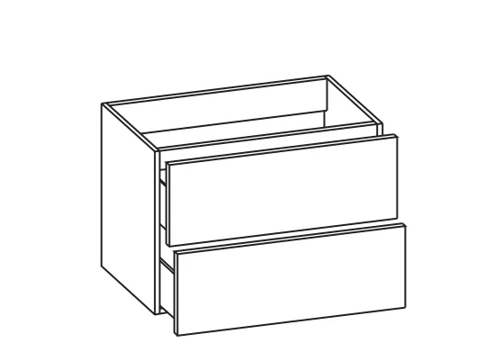Pelipal 3006 Waschplatz 80 cm breit - Keramik eckig - Ansicht 4