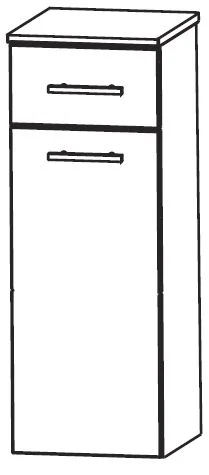 Puris Speed Highboard mit Wäschekippe 40 cm HBA554AW