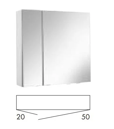 MARLIN 3980spiegel - Spiegelschrank 70 cm breit - SOX7R