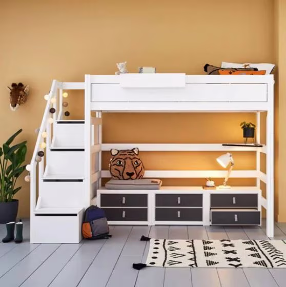 LIFETIME kidsrooms Hochbett inkl. Treppe & Deluxe Lattenrost - Ansicht 3