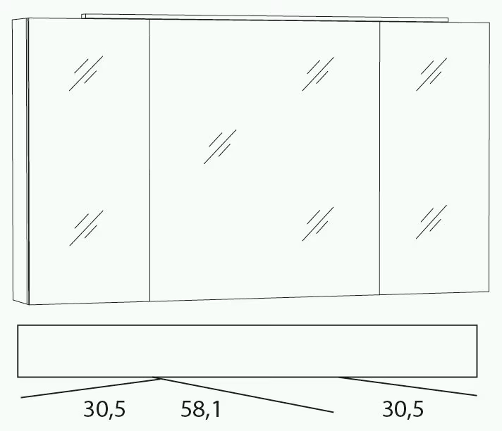 MARLIN 3040city Spiegelschrank 120 cm SLLB12 - Ansicht 2