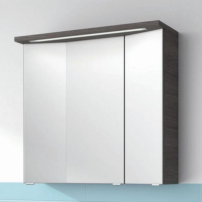 Spiegelschrank 3D mit LED-Leuchte im Kranzboden