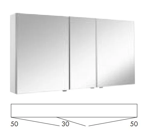 MARLIN 3980spiegel - Spiegelschrank 130 cm breit - SOX13D