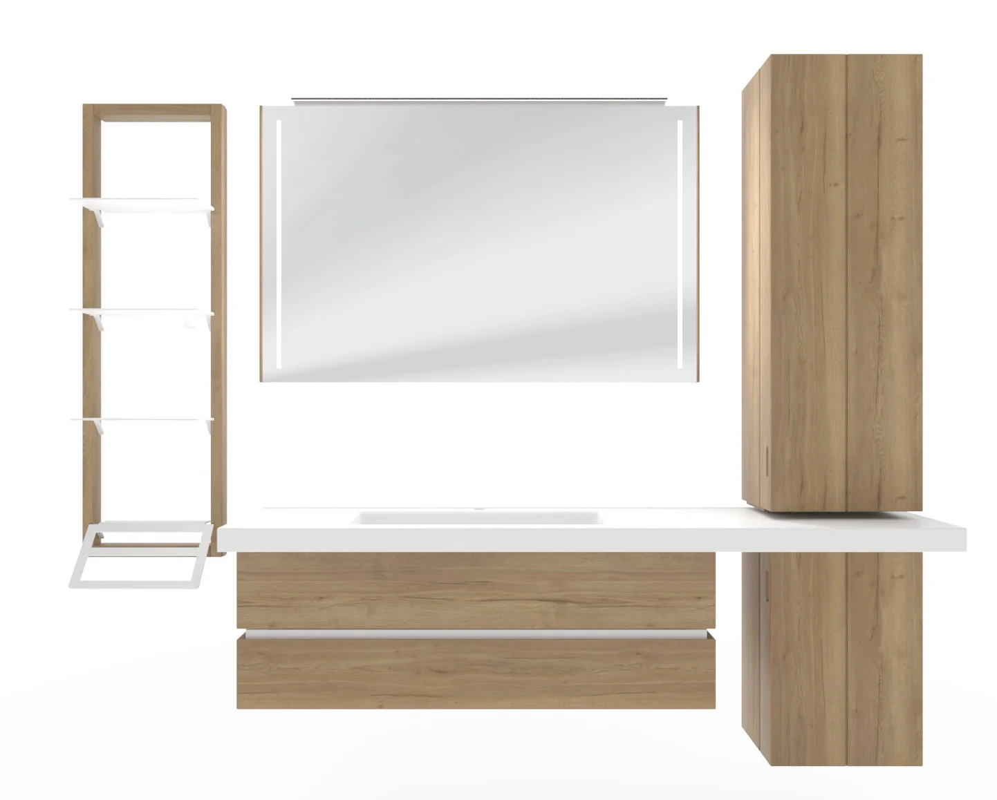 Thielemeyer Fresh Massivholz Badmöbelset 800471/ 801471 - 177 cm - Ansicht 2