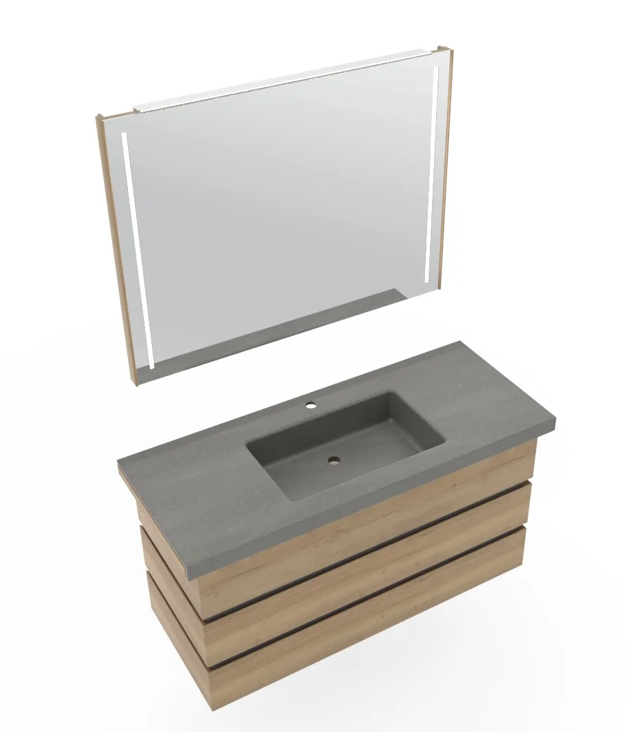 Thielemeyer Fresh Massivholz Badmöbelset 800460/801460 - Vorschlag 24 - 122 cm - Ansicht 5