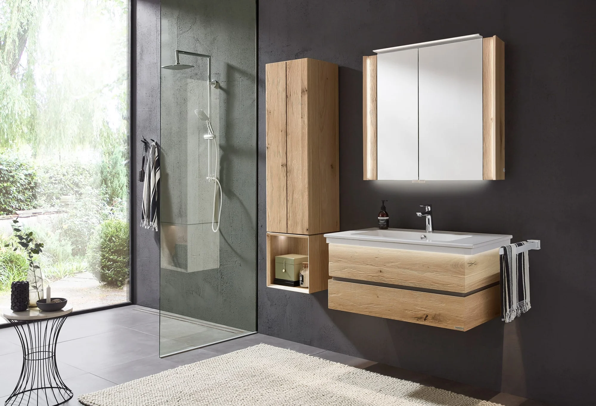 Thielemeyer Fresh Massivholz Badmöbelset 800350/801350 - Vorschlag 4 - 102 cm