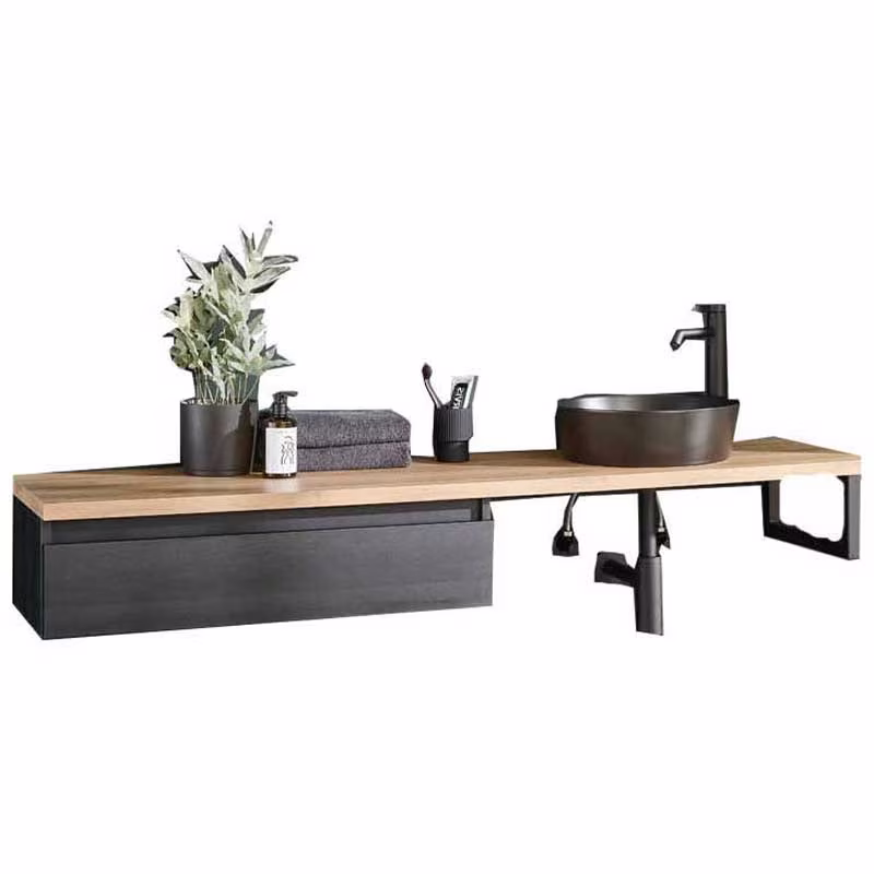 Puris Vialli Waschtisch mit Unterschrank 160 cm breit - Becken rechts
