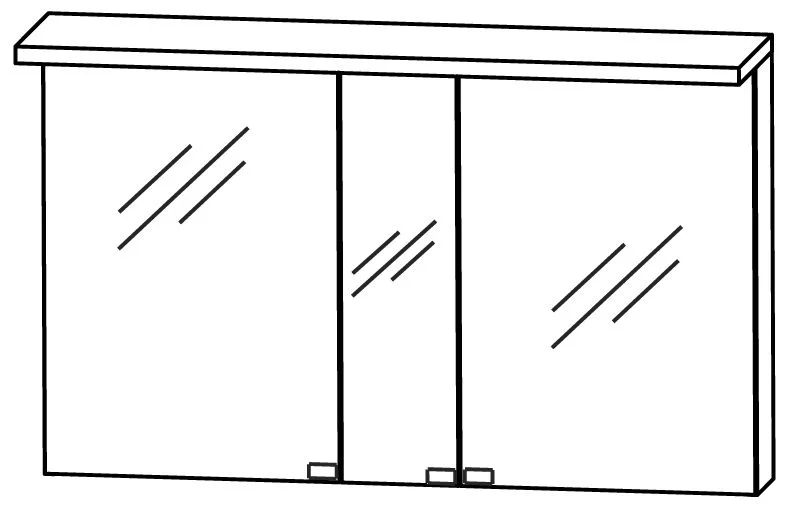 Puris Star Line Spiegelschrank 120 cm S2A431215 - für Doppelwaschtisch-Lösung - Ansicht 5