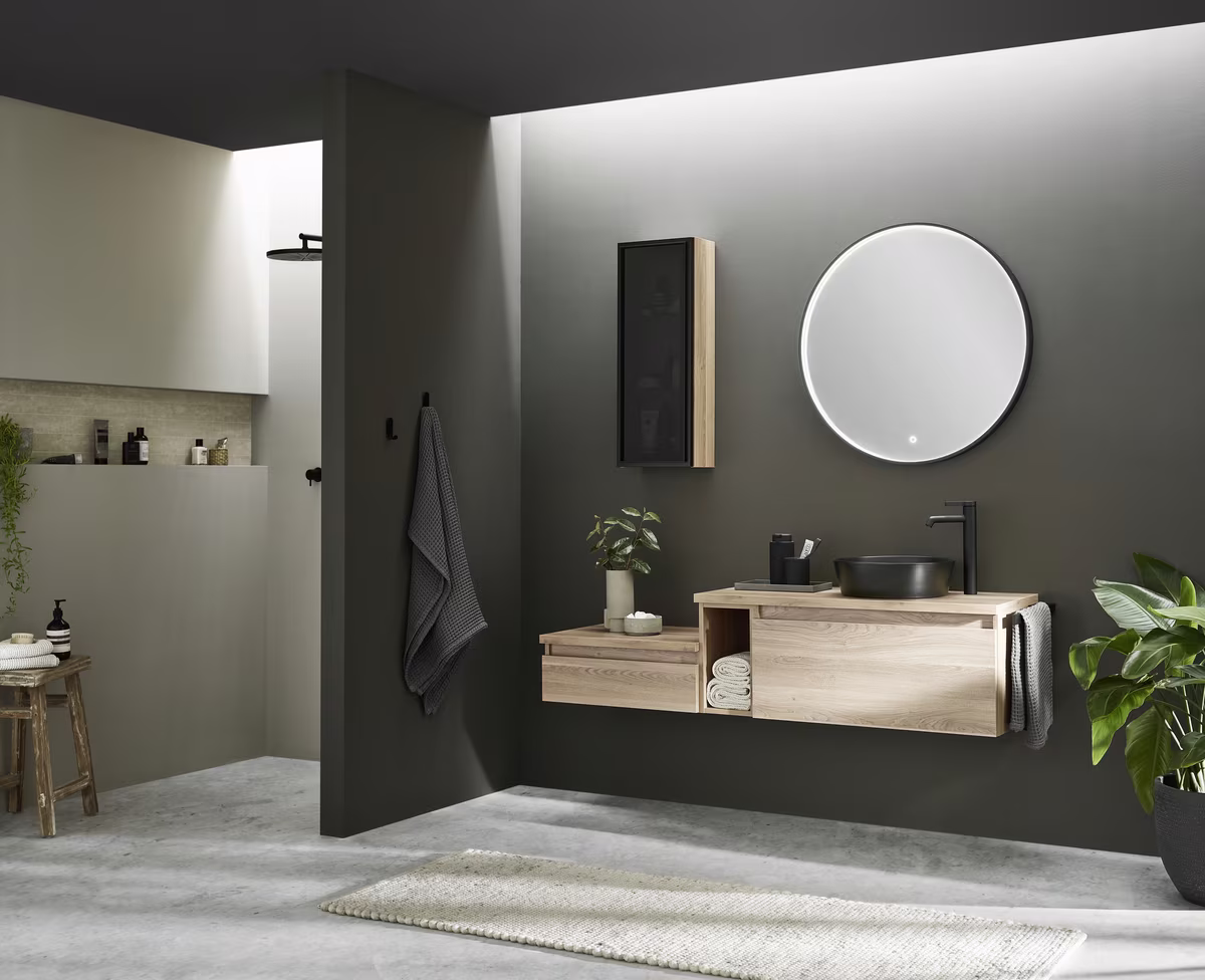 Puris Vialli Highboard 60 cm breit mit Rauchglas - HBA516R6 - Ansicht 3