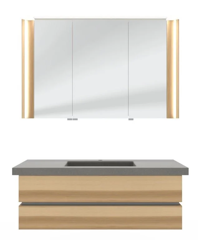 Thielemeyer Fresh Massivholz Badmöbelset Vorschlag 800081/ 800082 - 122 cm - Ansicht 5