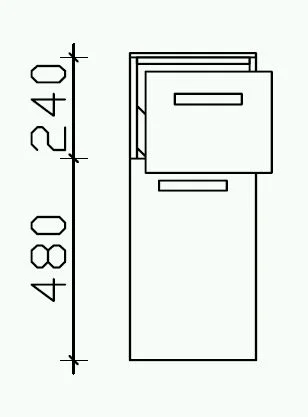 Pelipal 4005 Highboard 30 cm - 1 Auszug, 1 Tür - Ansicht 3