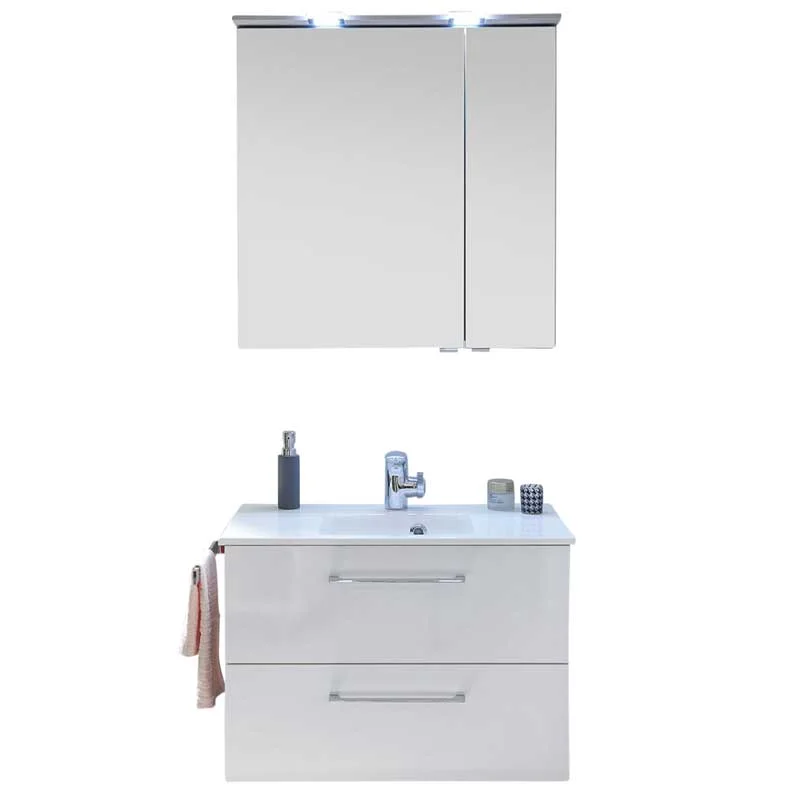 Pelipal 6910 Spiegelschrank mit LED-Lichtkranz / 60 cm