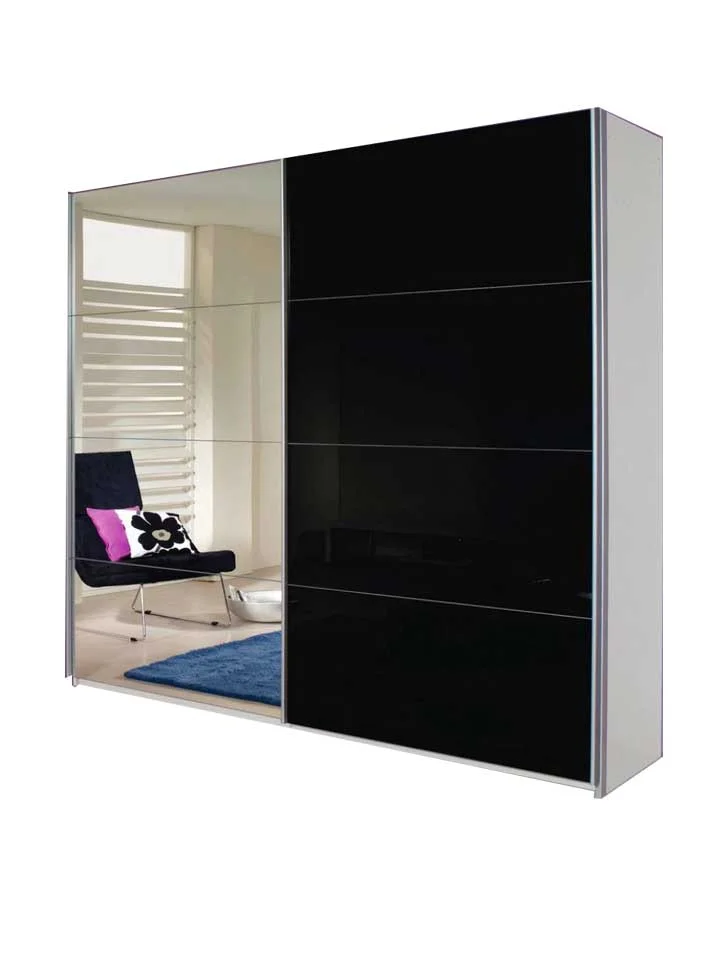 Rauch ORANGE Schwebetürenschrank Quadra Glastür/Spiegeltür