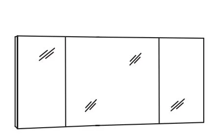 MARLIN 3980spiegel - Spiegelschrank 140 cm breit - SOXD14