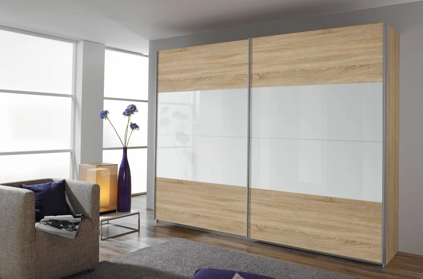 Rauch ORANGE Schwebetürenschrank Quadra Front Dekor/Glas - Ansicht 4