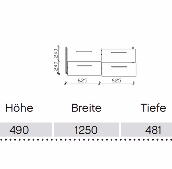 für Waschtisch Villeroy&Boch - Venticello 130 cm - Doppel