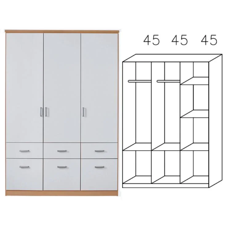 0R96 Dreht.- Kombischrank - Breite 136 cm