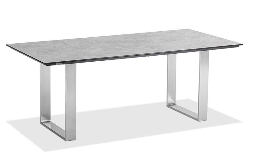Niehoff Garden Esstisch Noah mit Profilkufe Edelstahl - HPL Platte / T1G1-