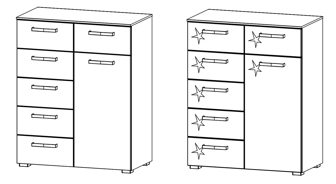 Rauch Select Mavi Extra / Kommoden-Varianten 100 cm hoch - Ansicht 5