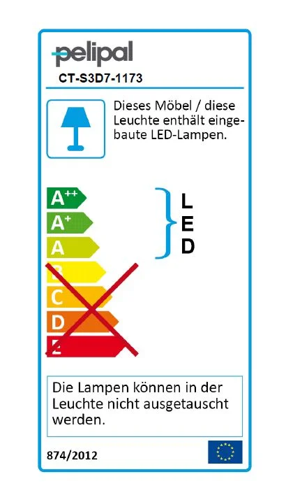 CT-S3D7-1173-L-16 Spiegelschrank mit LED-Beleuchtung im Kranz