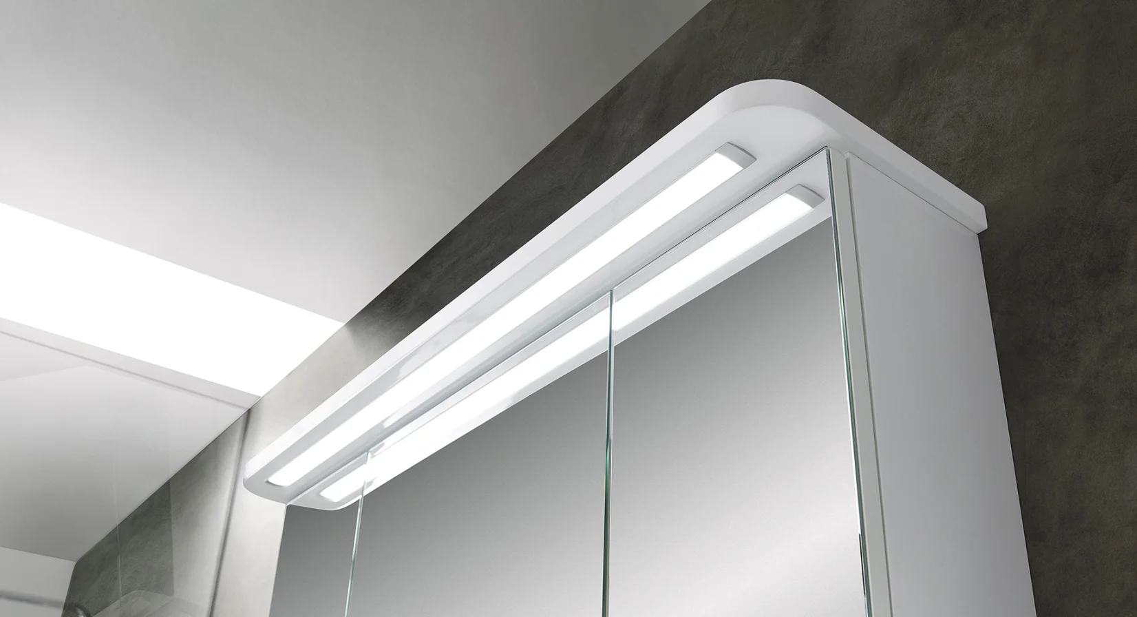 Pelipal 4005 Spiegelschrank 90 cm mit LED-Kranzbodenbeleuchtung - Ansicht 2