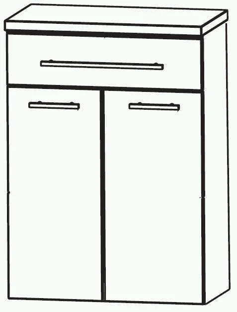 Puris Swing Highboard mit Wäschekippe 60 cm HBA556A7W - Ansicht 2