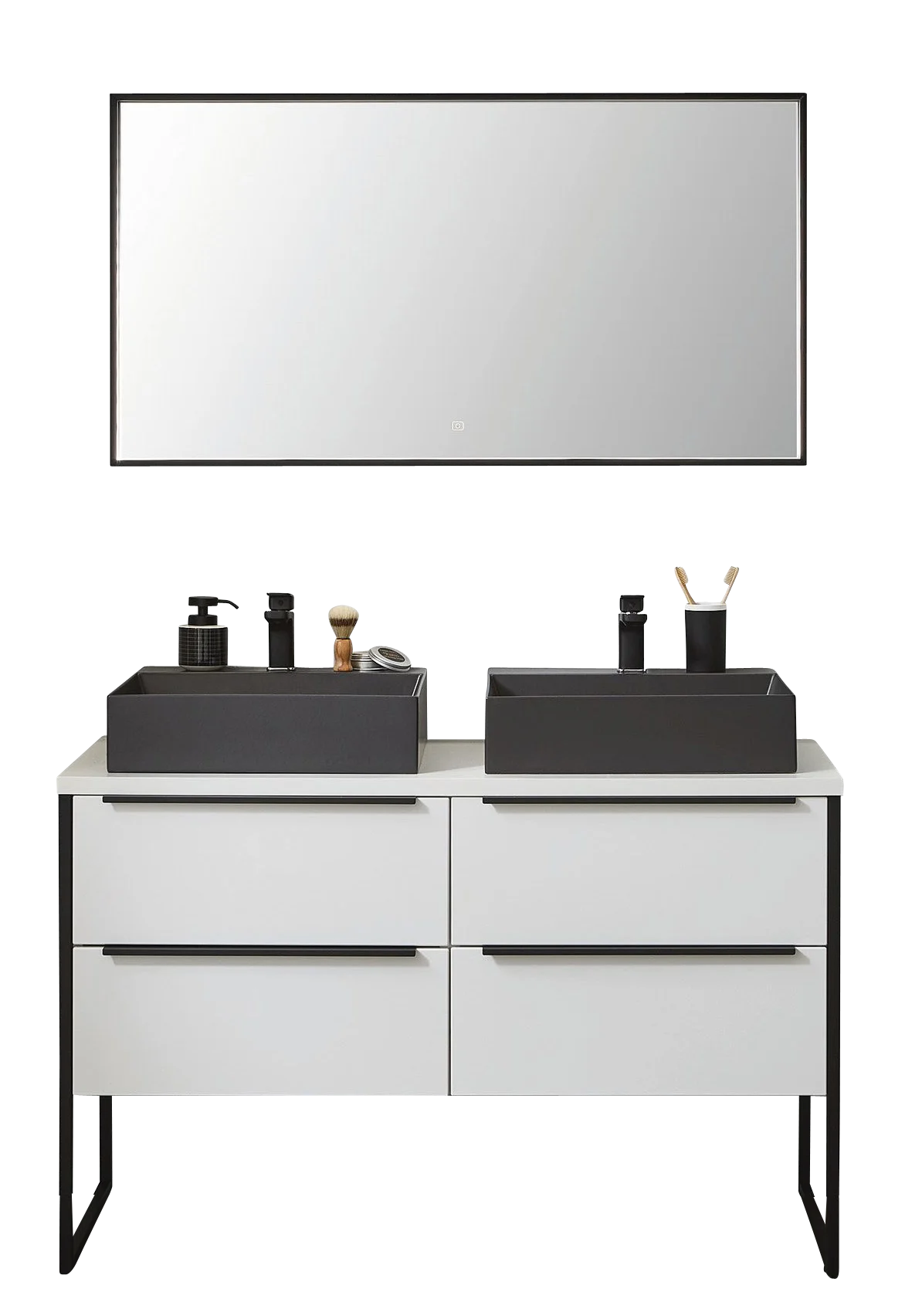 Puris Aspekt Badmöbel Konfigurator - 120 cm breit / Doppelwaschtisch