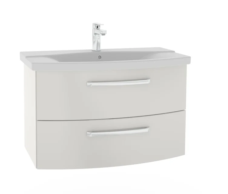 Pelipal 4010 Badmöbel Set inkl. Spiegelschrank mit Aufsatzleuchte - 80 cm - Ansicht 4