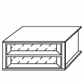 9S4B - Schubkasteneinsatz / 2 Schubkästen / Glasfront