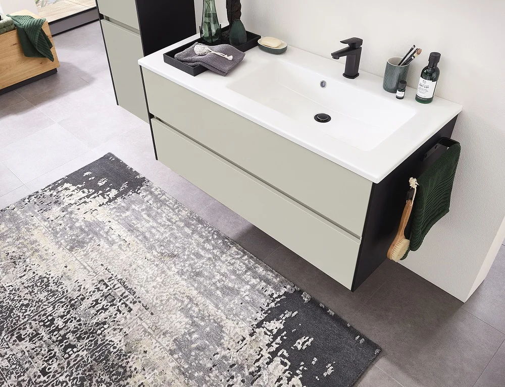 Pelipal 6010 Waschtisch mit Unterschrank 113 cm breit 2 Auszüge – Becken Rechts - Ansicht 2