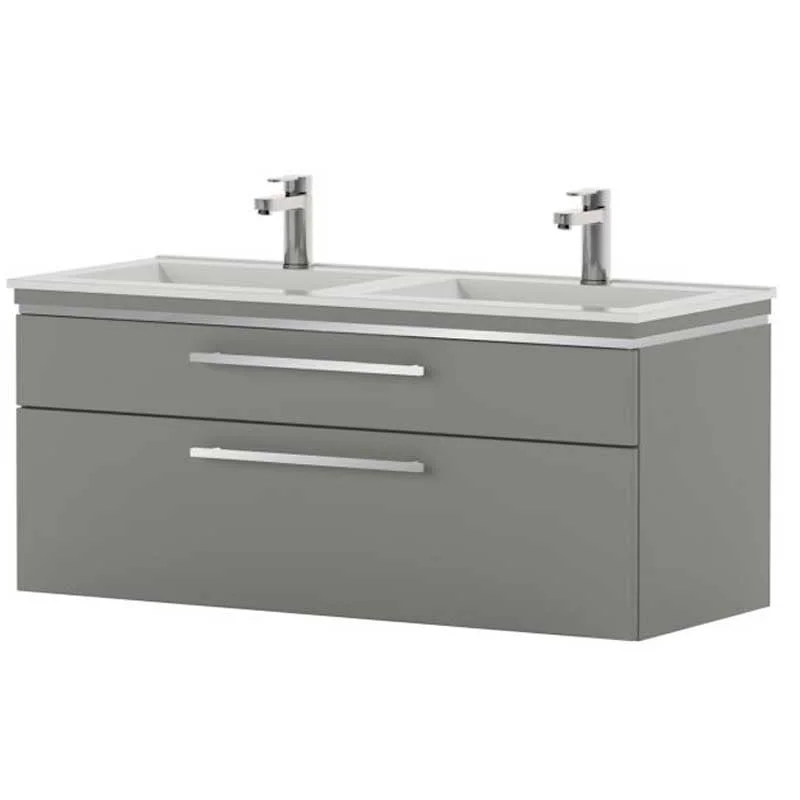 Puris Cool Line Waschtischset 120 cm - mit Doppelwaschtisch